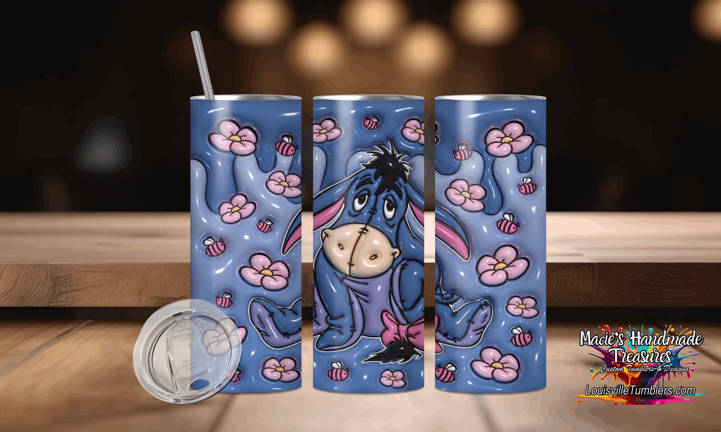 20 oz Eeyore Purple Tumbler