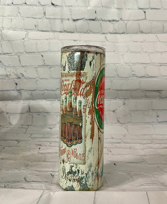 20 oz Retro Coca Cola Sign Tumbler