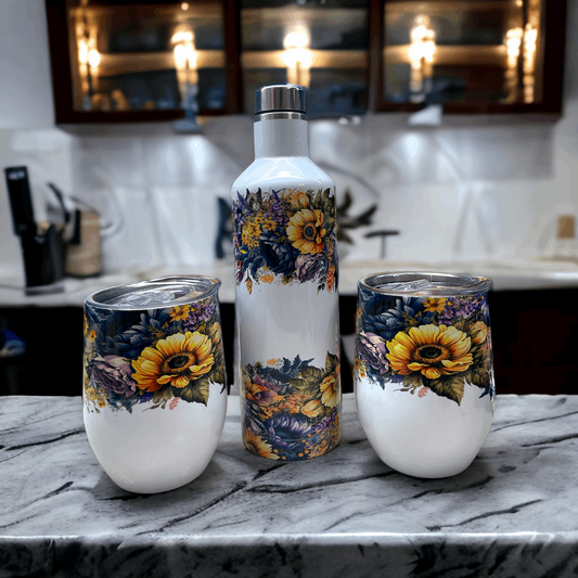 Wine Gift Set Sunflowers