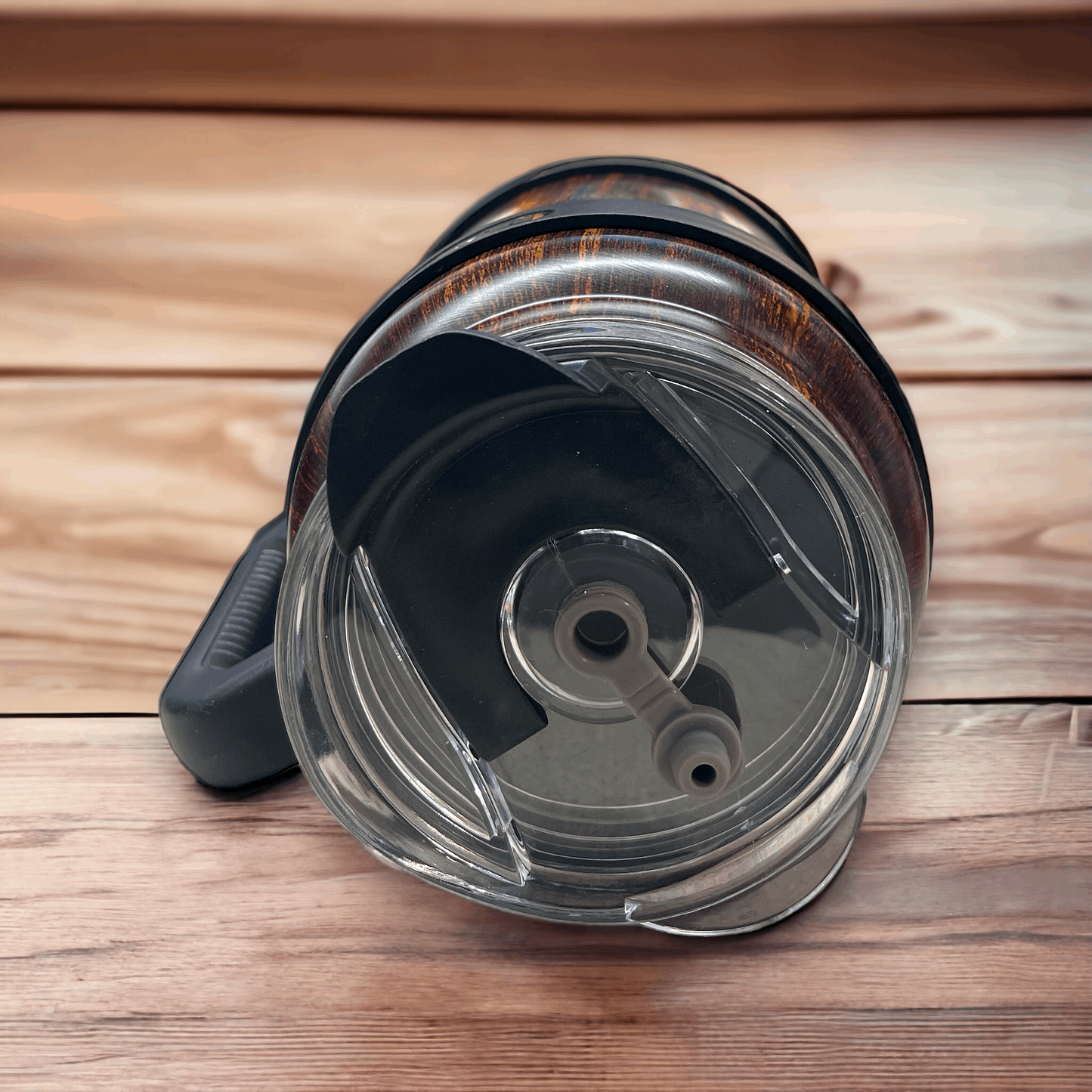 50oz Dark Wood Grain Powder Coated Tumbler