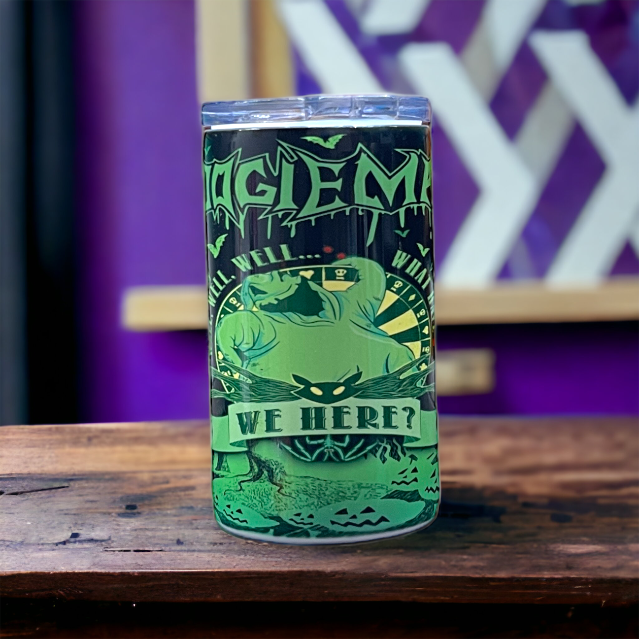 Mini 3oz Shot Tumbler Keychain Boogieman " WE HERE "