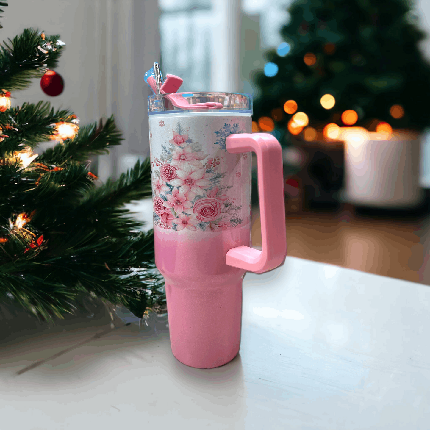 40oz Pink Ombre Wonderful Time of the Year