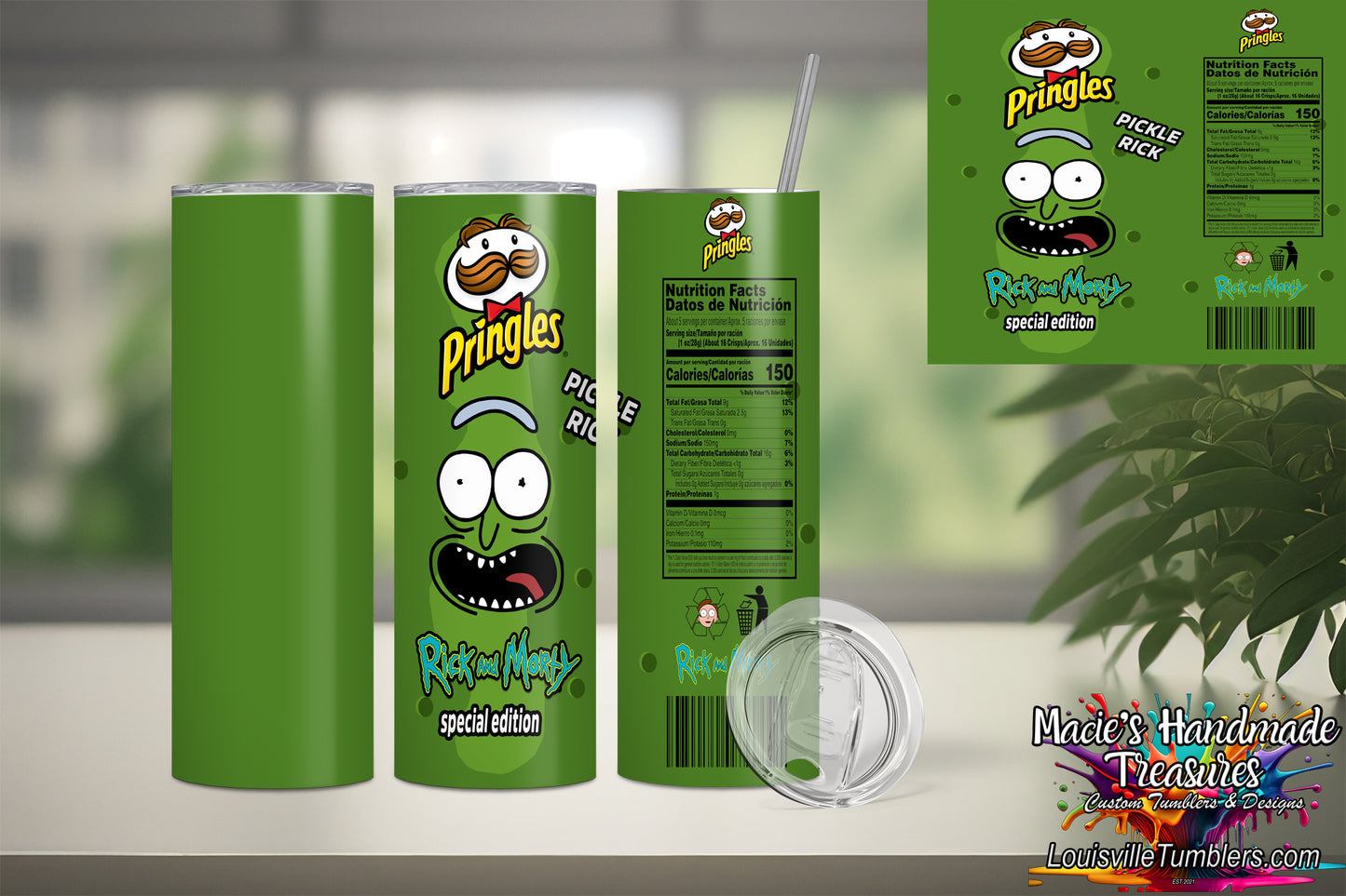 20 oz Rick & Morty Pickle Pringles