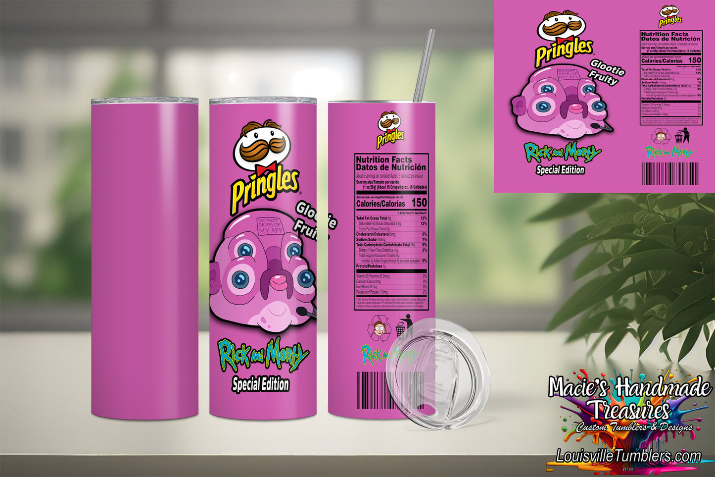 20 oz Rick & Morty Glootie Fruity Pringles