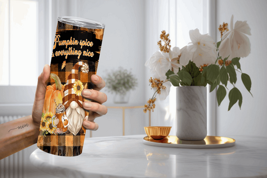 20oz Pumpkin Spice Gnomes Tumbler
