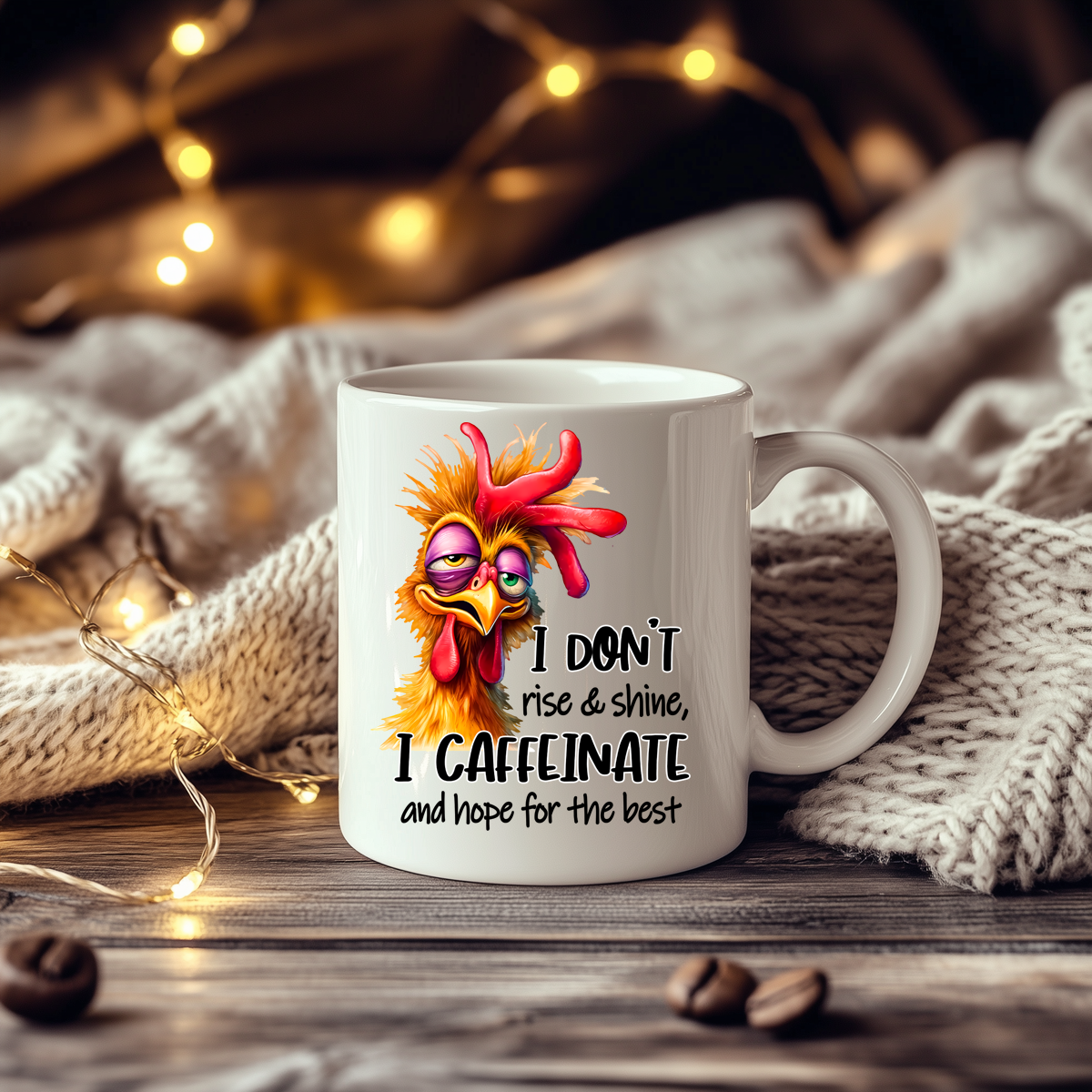 15 oz Coffee Mug - I don't Rise and Shine
