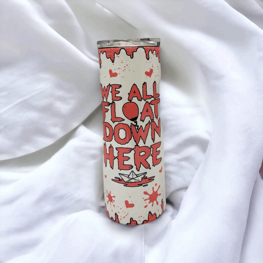 20oz Tumbler, IT, Red Balloon, Pink, Halloween, Horror, Scary