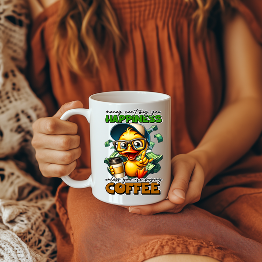 15 oz Coffee Mug - Money can't buy you Happiness
