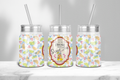 17 oz Macie's Handmade Treasure's moonshine tumbler with colorful geometric design and sweet tea label