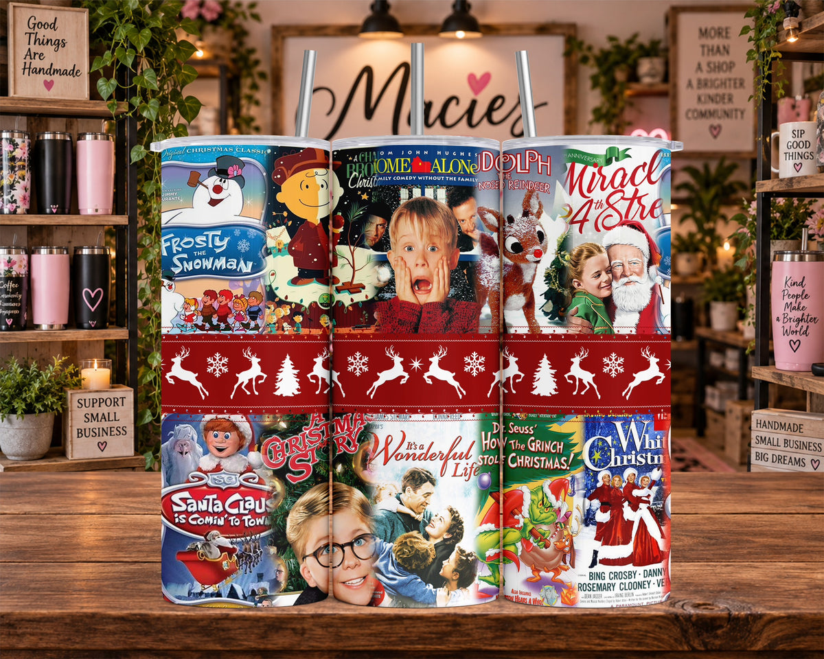 Classic Christmas Movie Collage 20 oz Tumbler