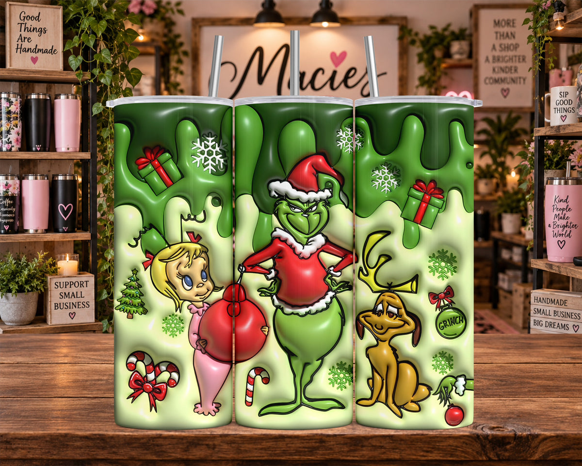 Grinch Christmas Characters 20 oz Tumbler