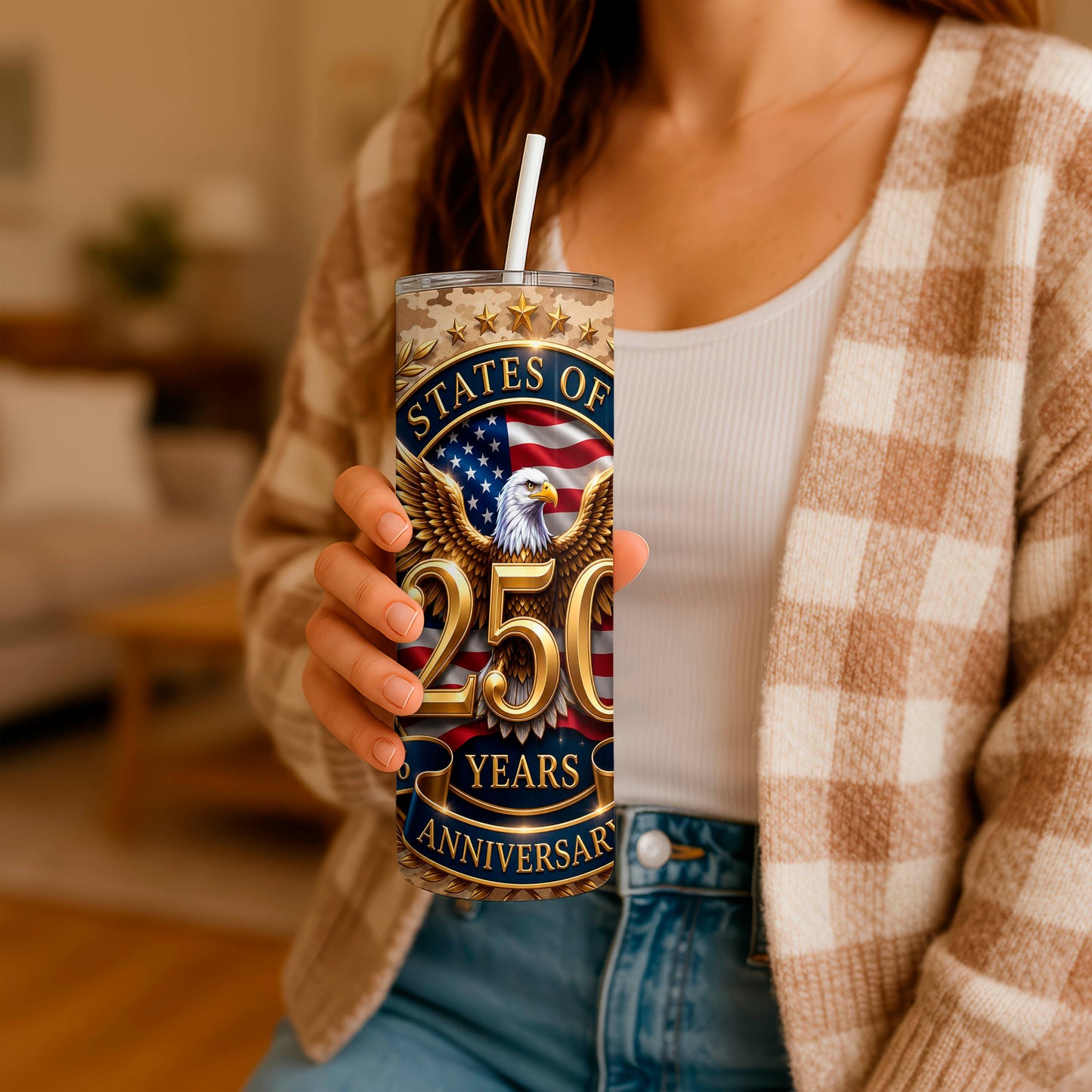 250 Years Tumbler by Macies Handmade Treasures - 20oz Stainless Steel