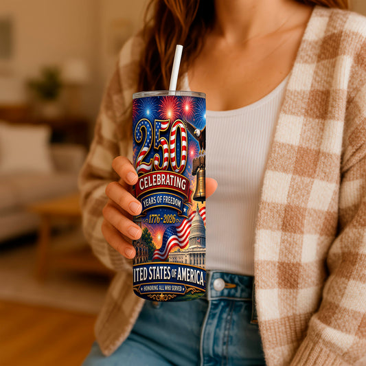20 oz America 250 by Macies Handmade Treasures Tumbler