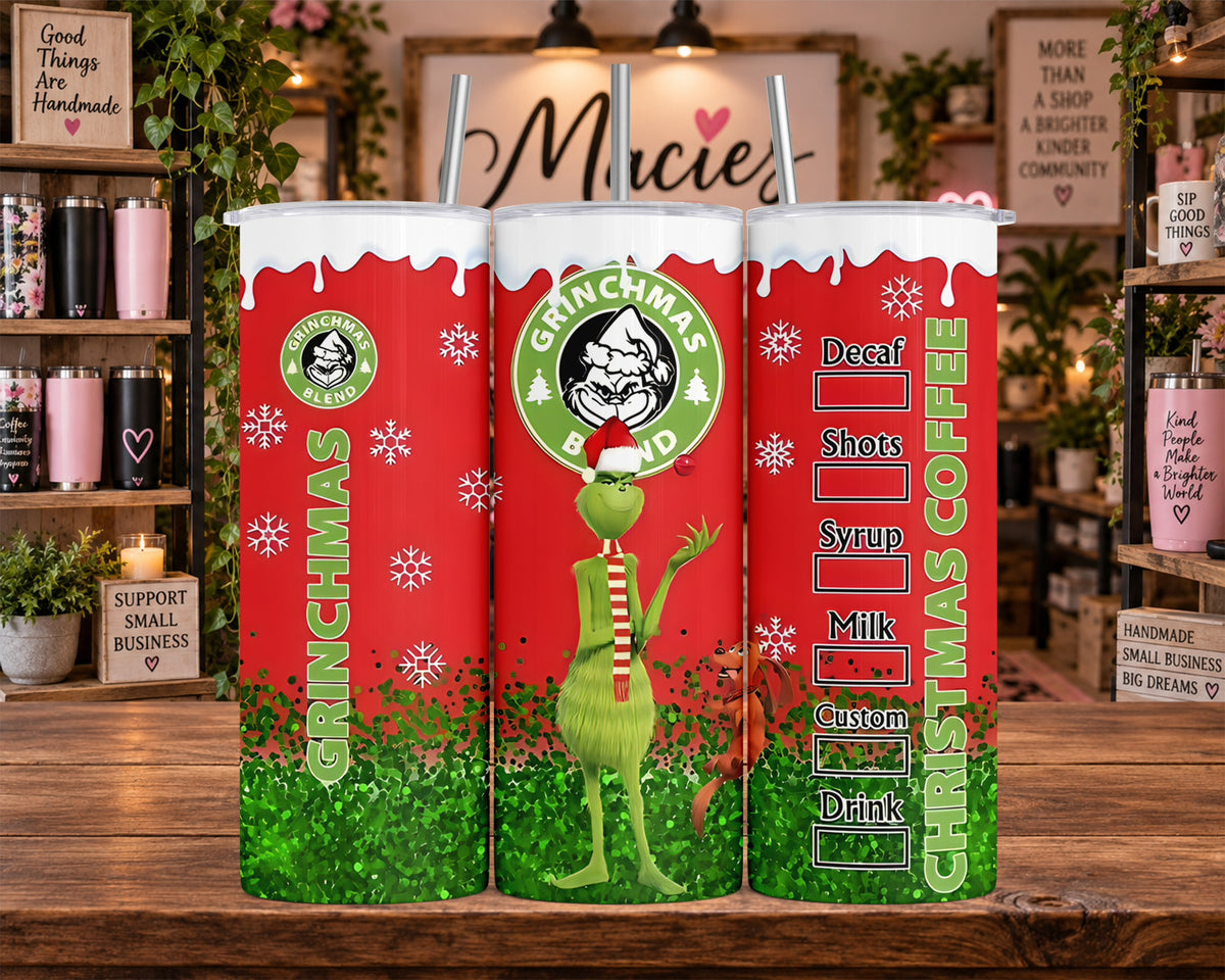 Grinchmas Coffee-Themed 20 oz Tumbler