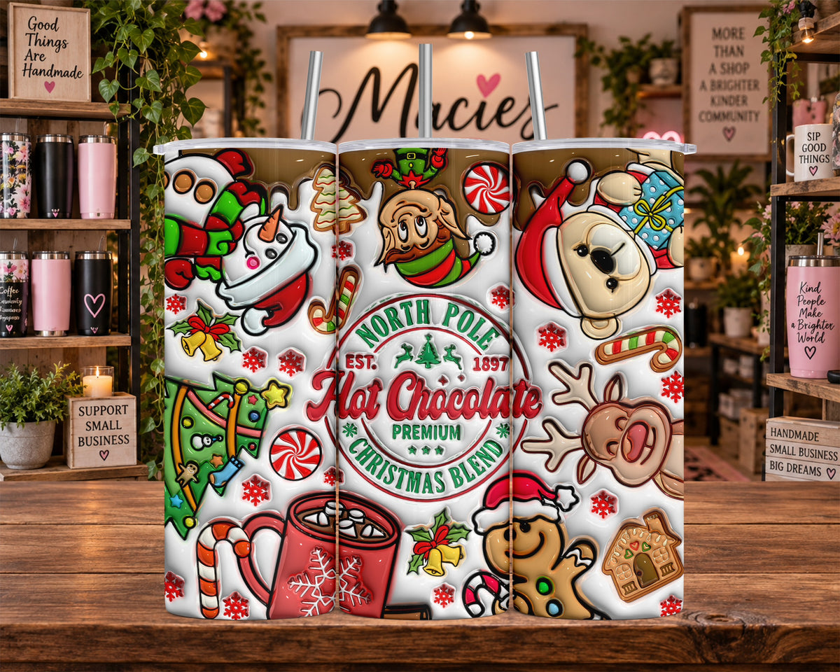 North Pole Christmas Hot Chocolate 20 oz Tumbler