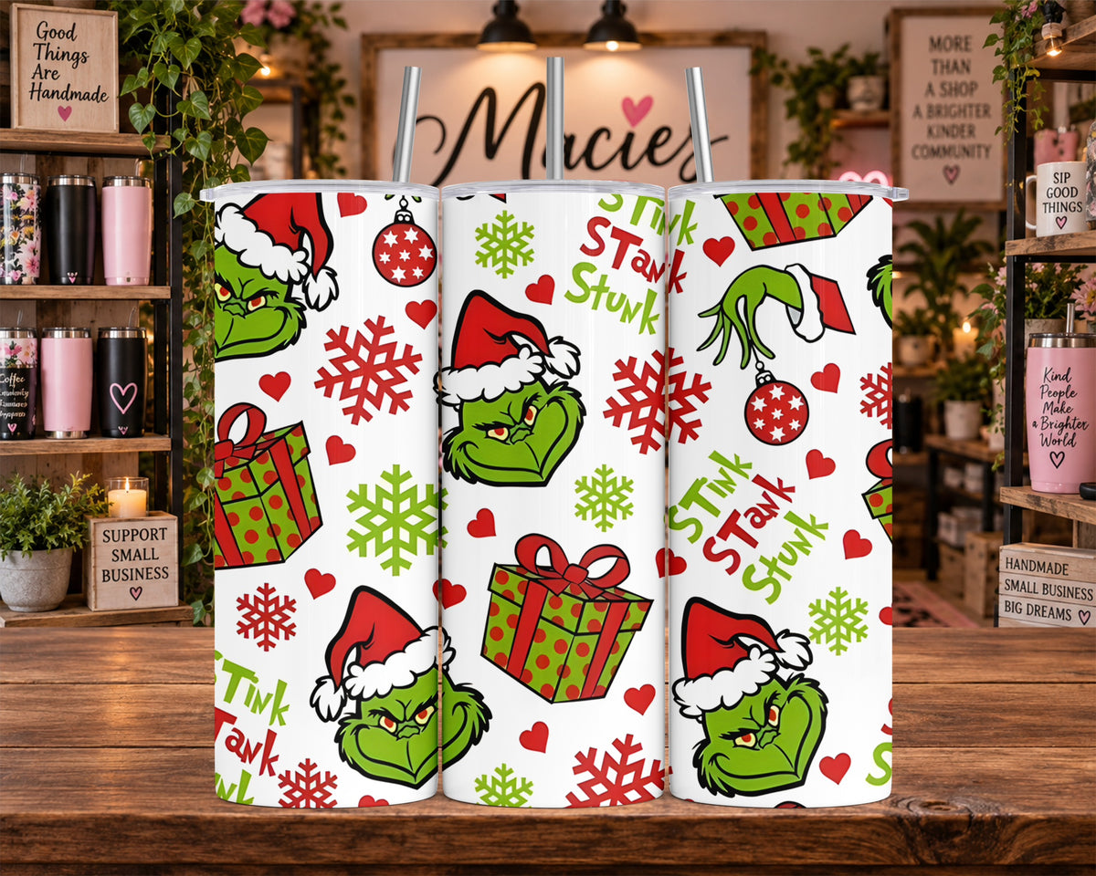 Green Christmas Character Gifts 20 oz Tumbler