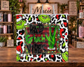 Grinch Cow Print Bad Vibes 20 oz Tumbler