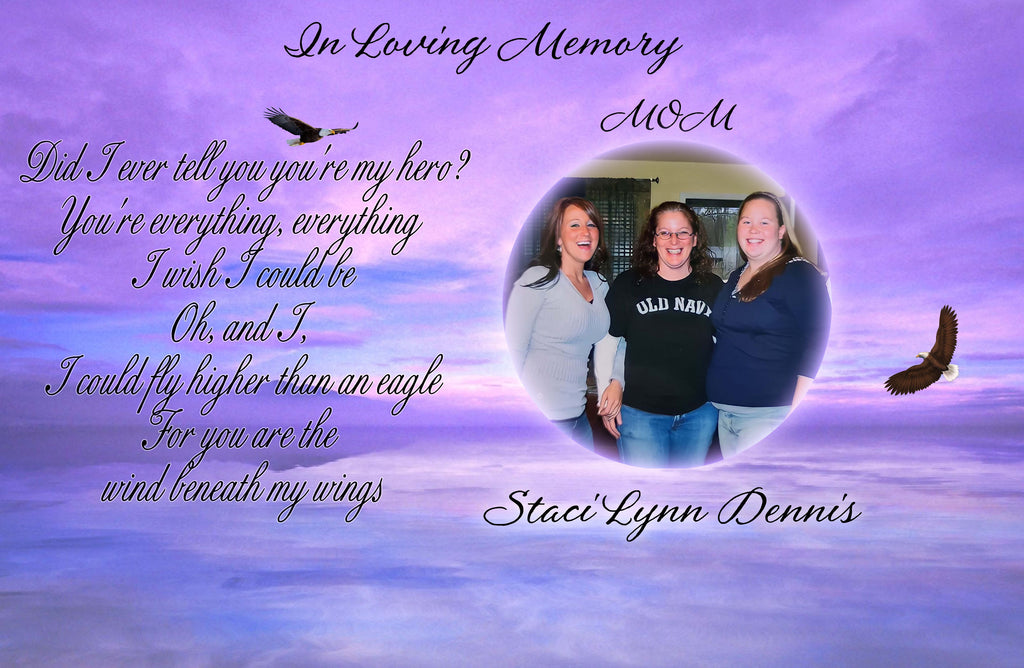 Personalized Memorial Photo Slate – 12 × 8 in