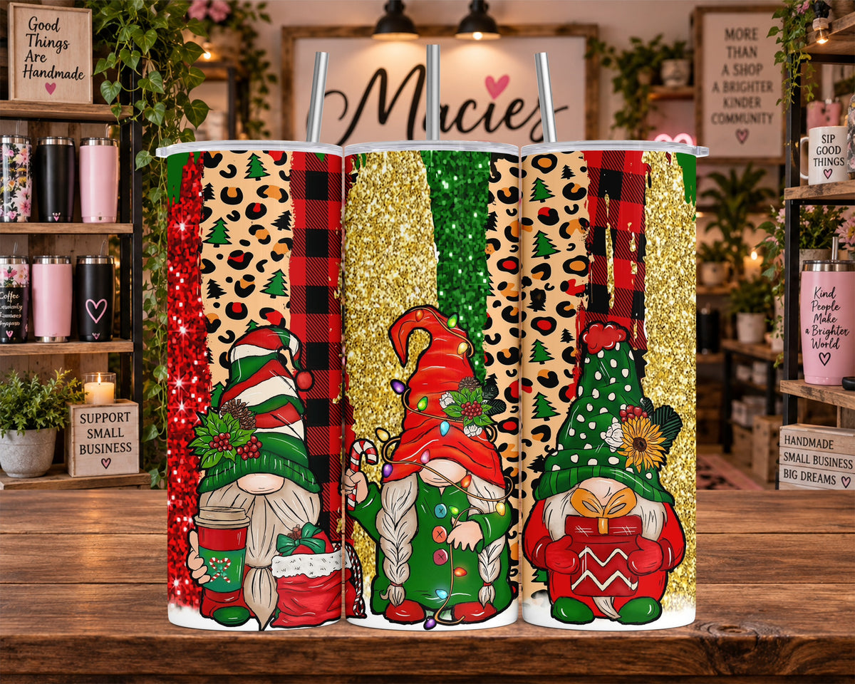 Christmas Gnome Trio 20 oz Tumbler