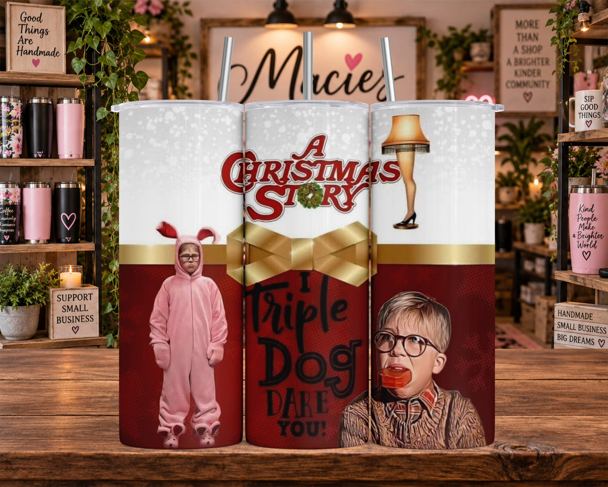 A Christmas Story Ralphie and Leg Lamp 20 oz Tumbler