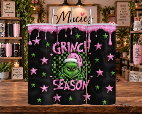 Grinch Season Christmas 20 oz Tumbler