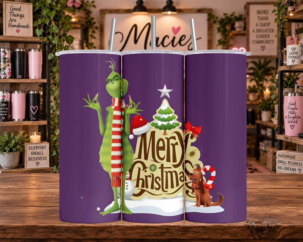 Grinch Christmas Scene 20 oz Tumbler