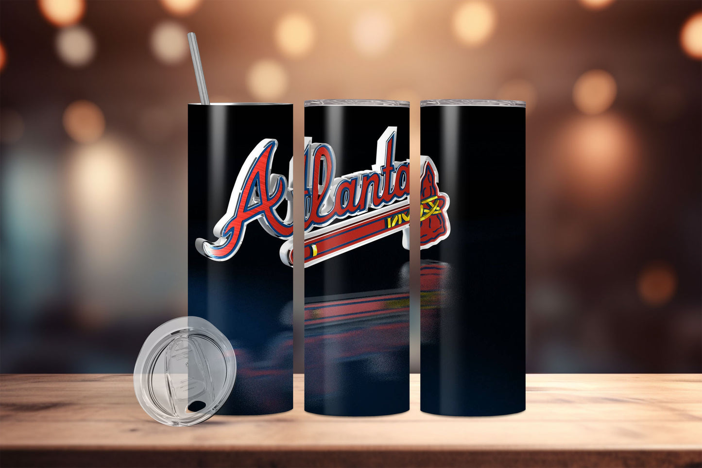 20 oz Atlanta Braves in black
