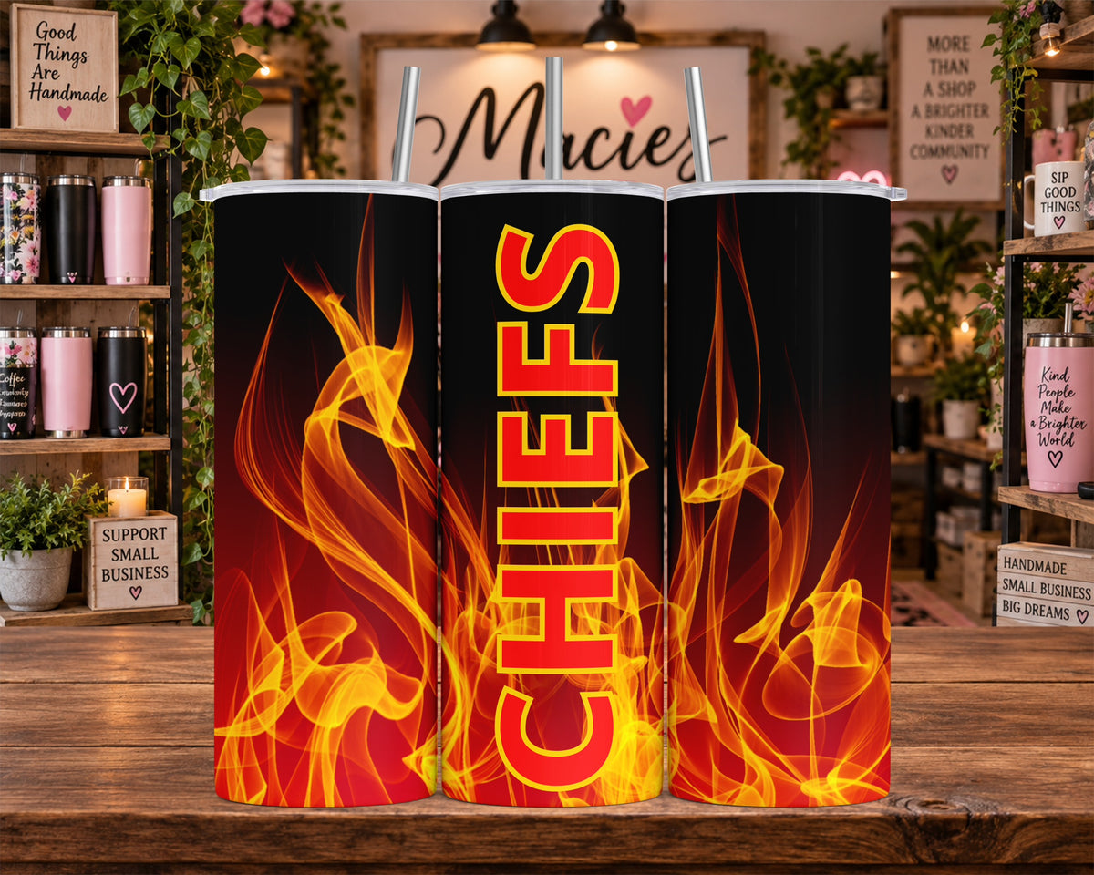 Fiery Flames 20 oz Tumbler