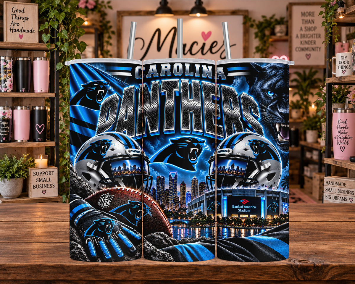 Carolina Panthers Football 20 oz Tumbler