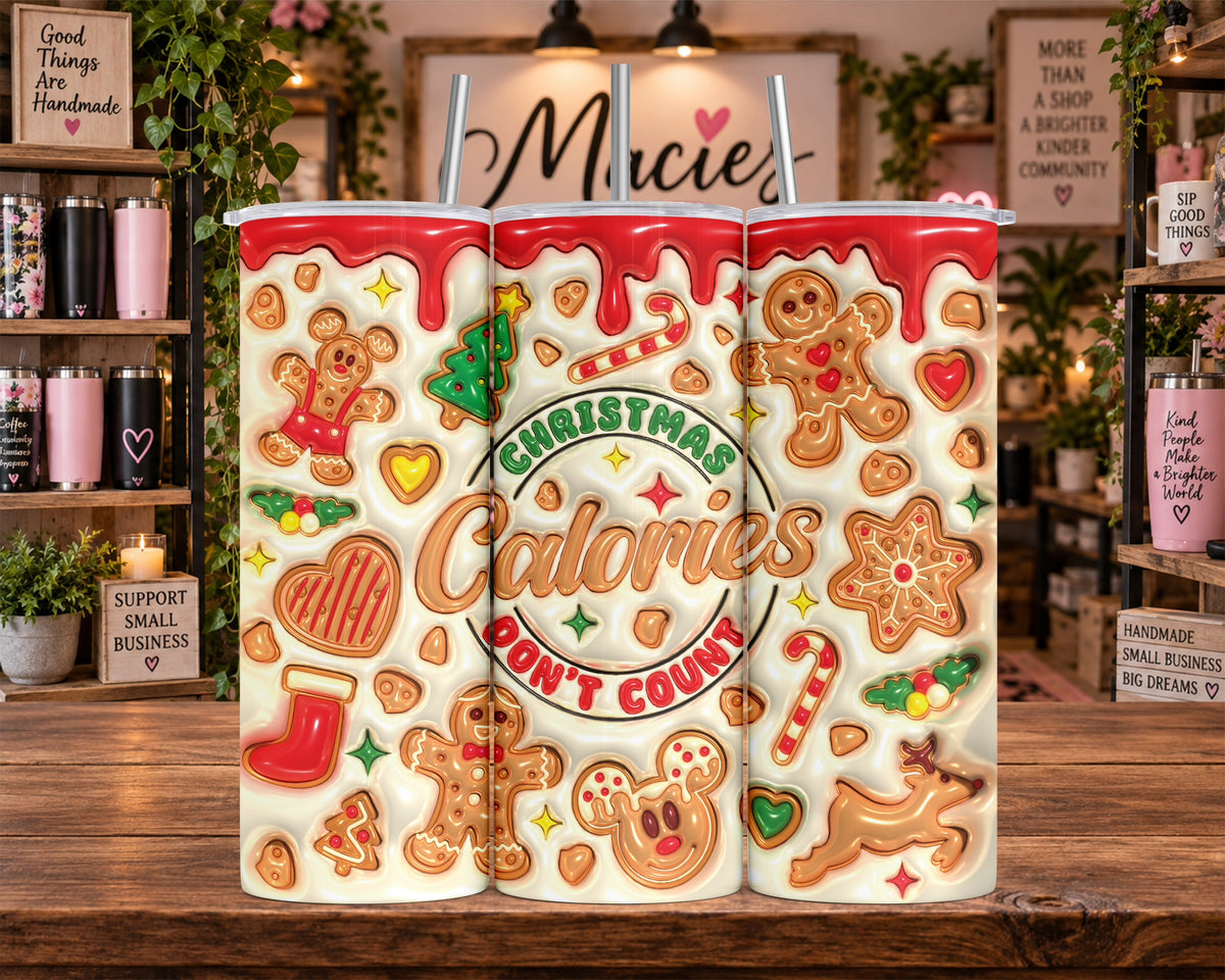 Christmas Gingerbread Cookie Collage 20 oz Tumbler