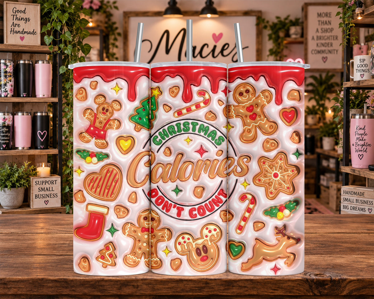 Christmas Gingerbread Cookie Collage 20 oz Tumbler