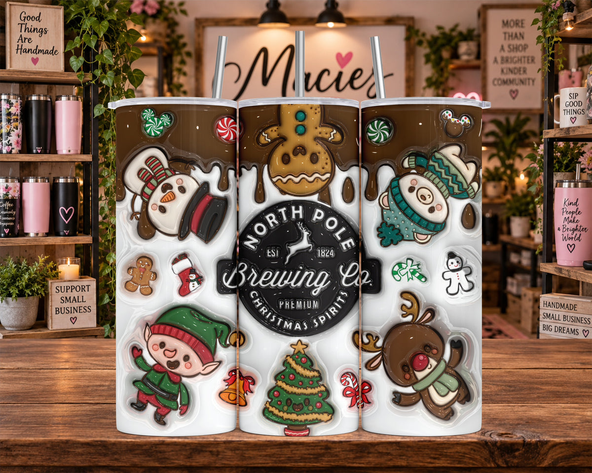 Christmas Characters North Pole Brewing Co. 20 oz Tumbler