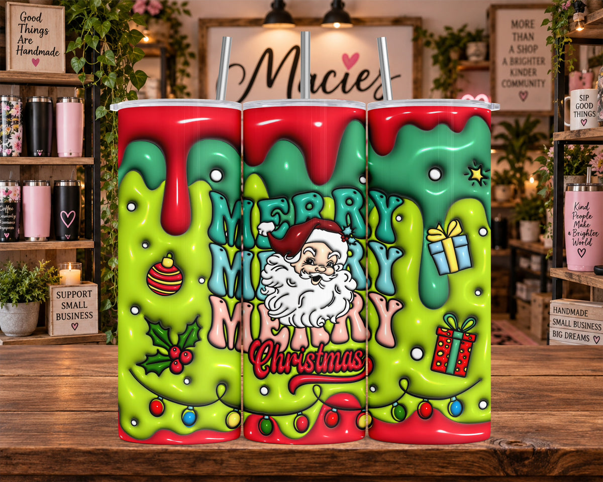 Santa Claus Merry Christmas 20 oz Tumbler