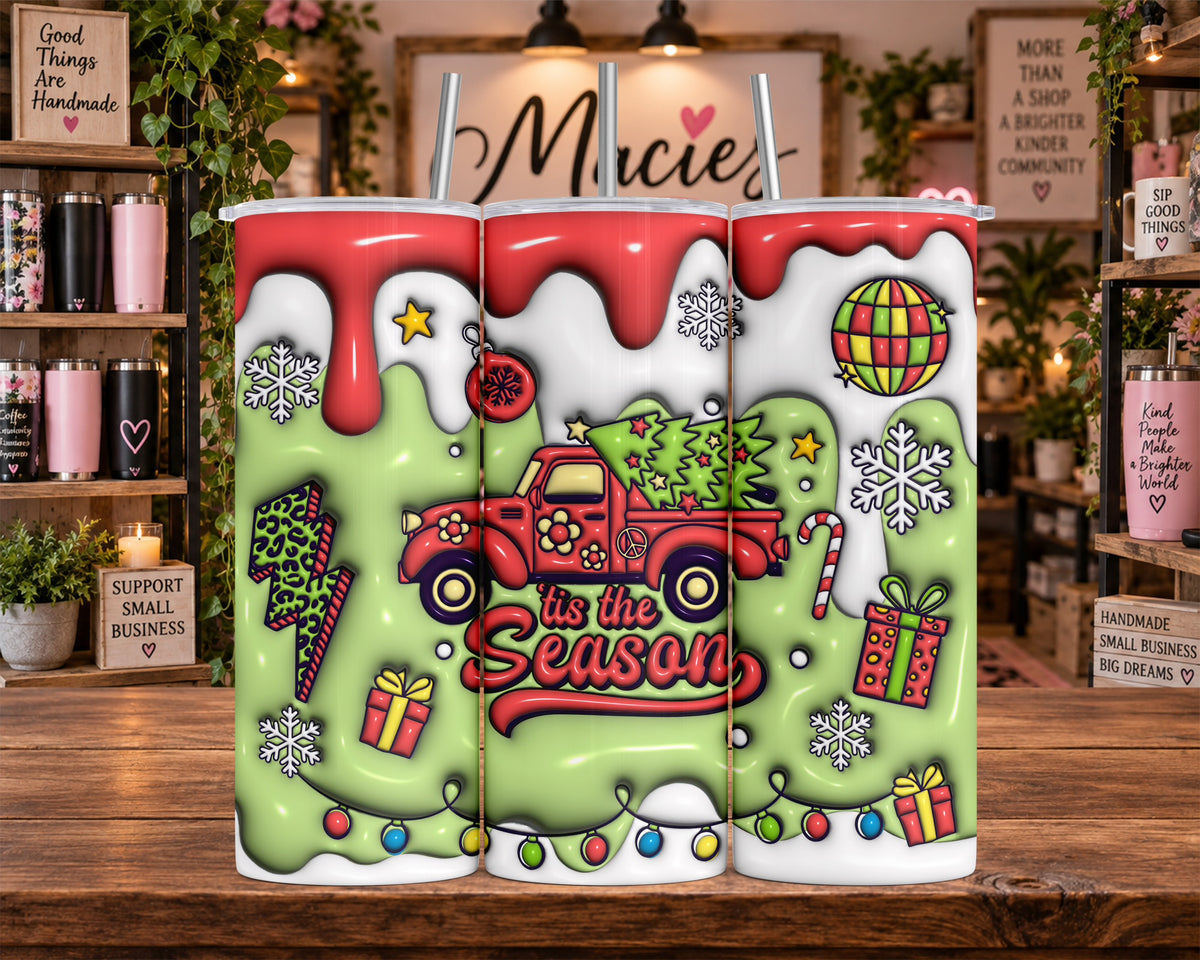 Christmas Truck 'Tis the Season 20 oz Tumbler