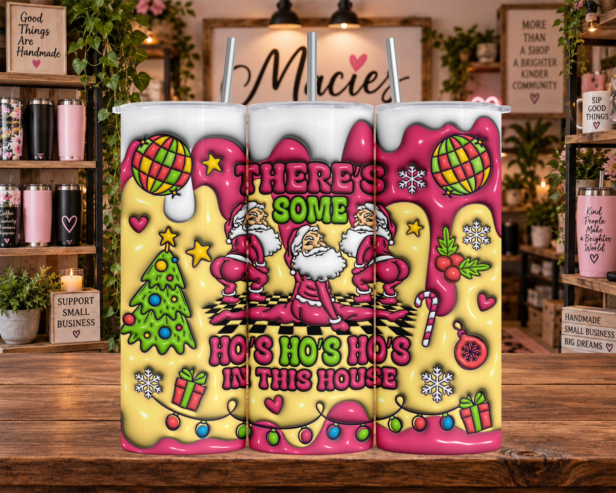 Santa Claus Ho's in This House Christmas 20 oz Tumbler