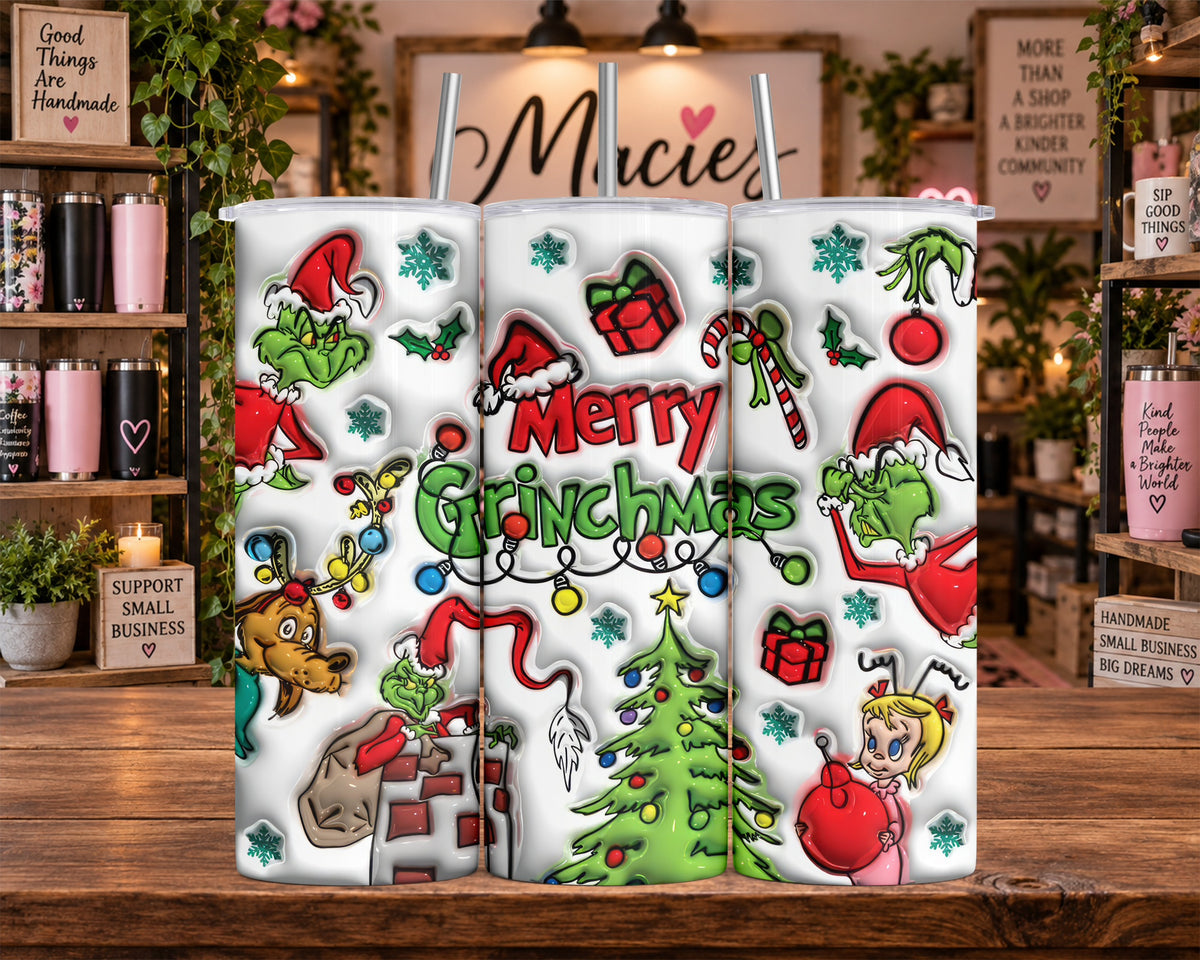 Grinch Merry Grinchmas Christmas 20 oz Tumbler