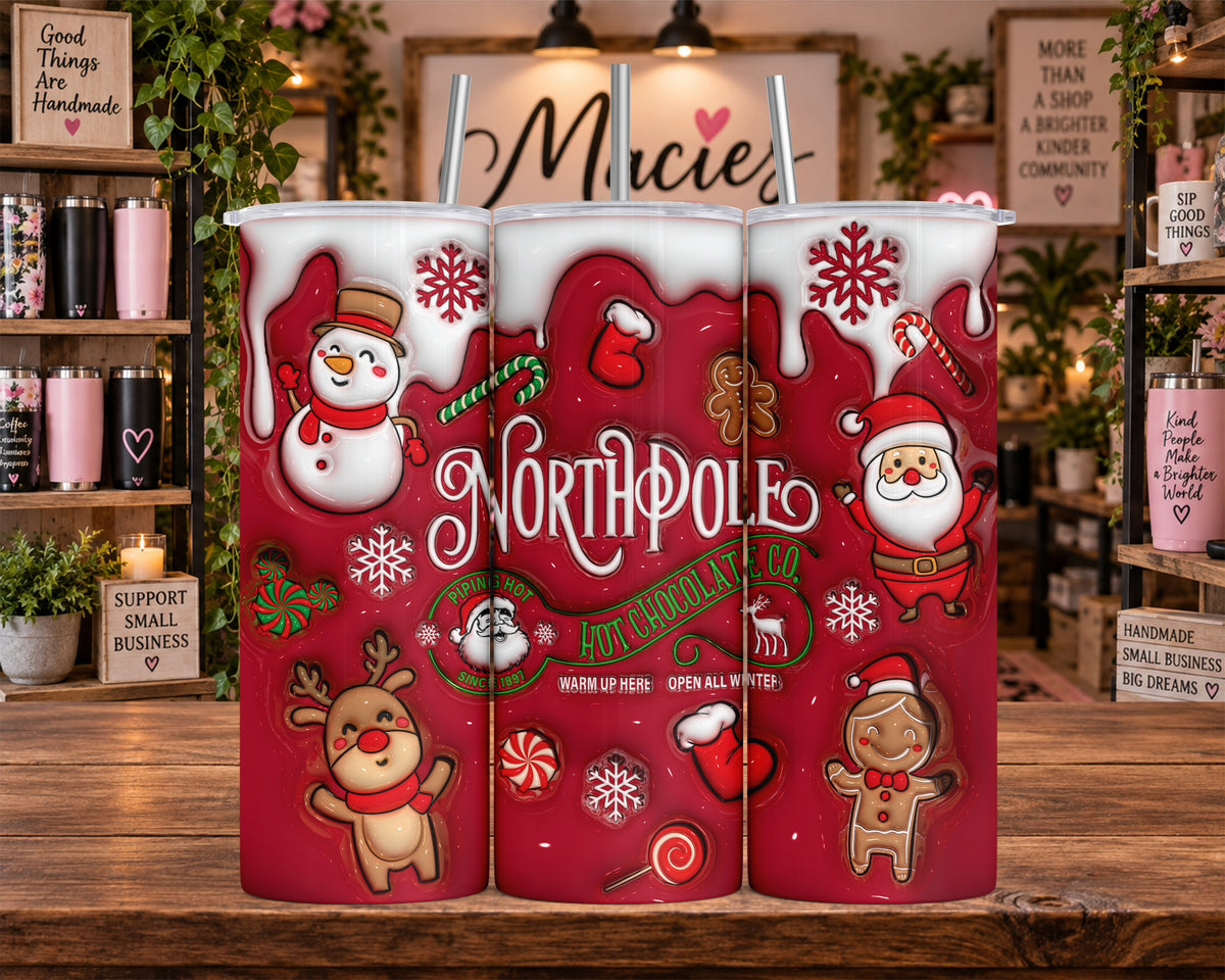 North Pole Christmas Characters 20 oz Tumbler
