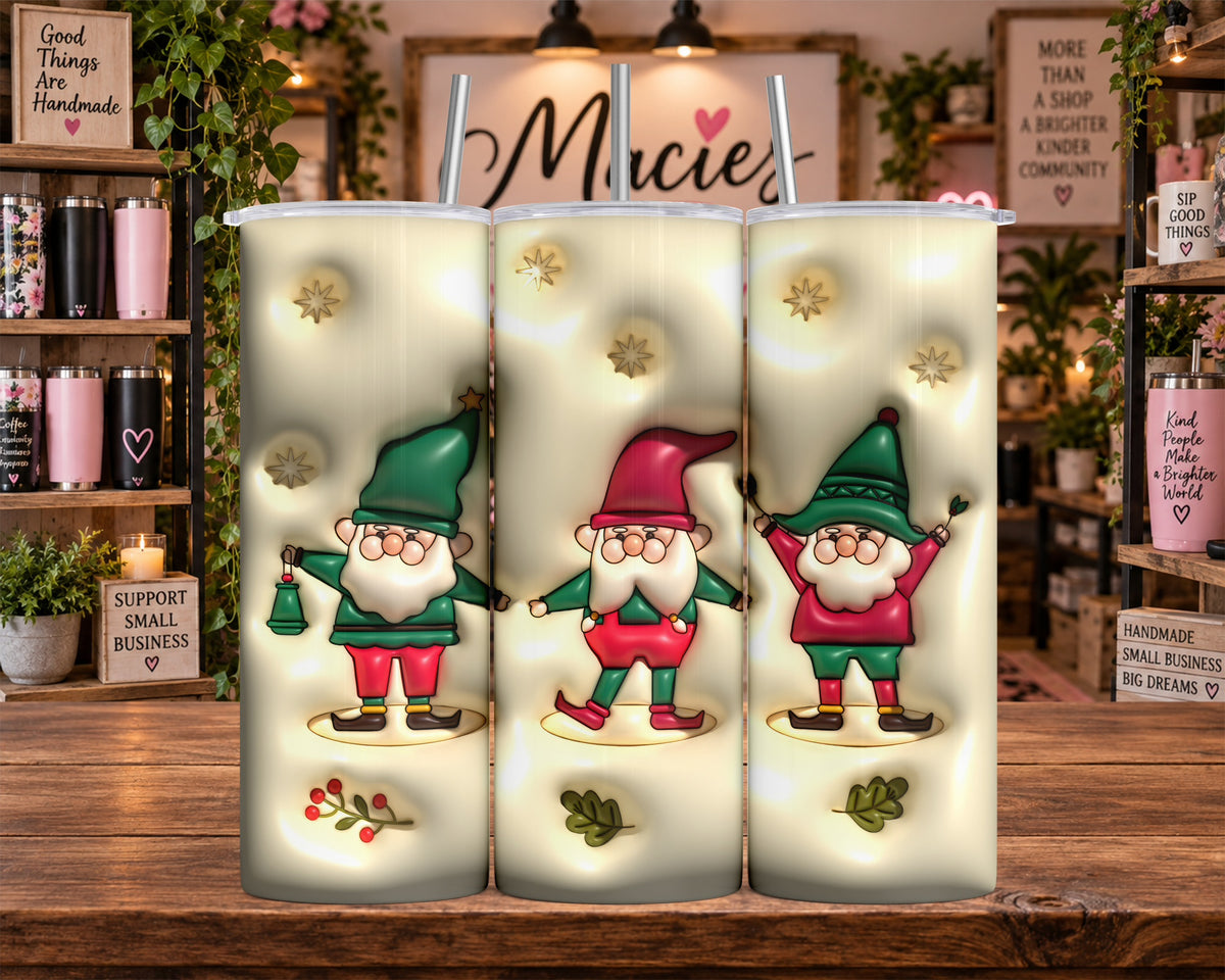 Christmas Gnome Trio 20 oz Tumbler