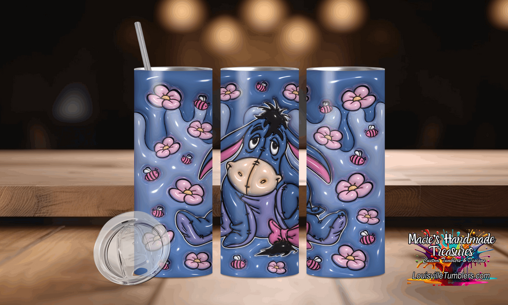 20 oz Eeyore Purple Tumbler