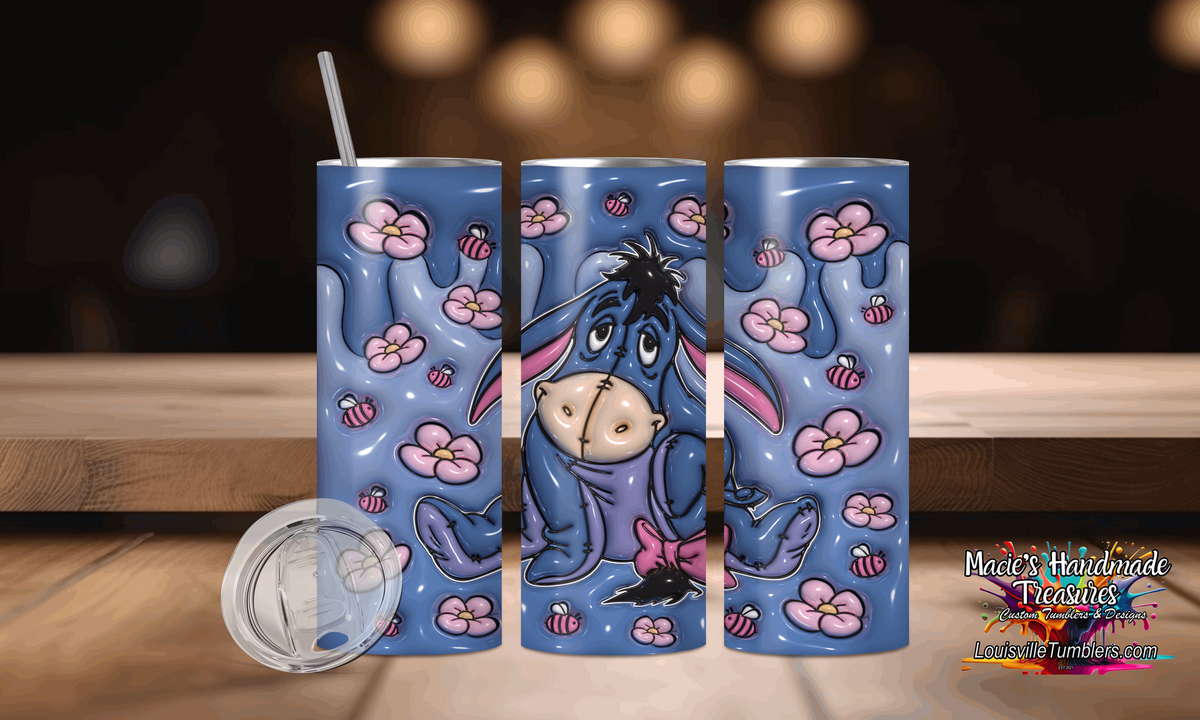 20 oz Eeyore Purple Tumbler