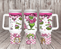 40oz Grinch with a Pink Tree