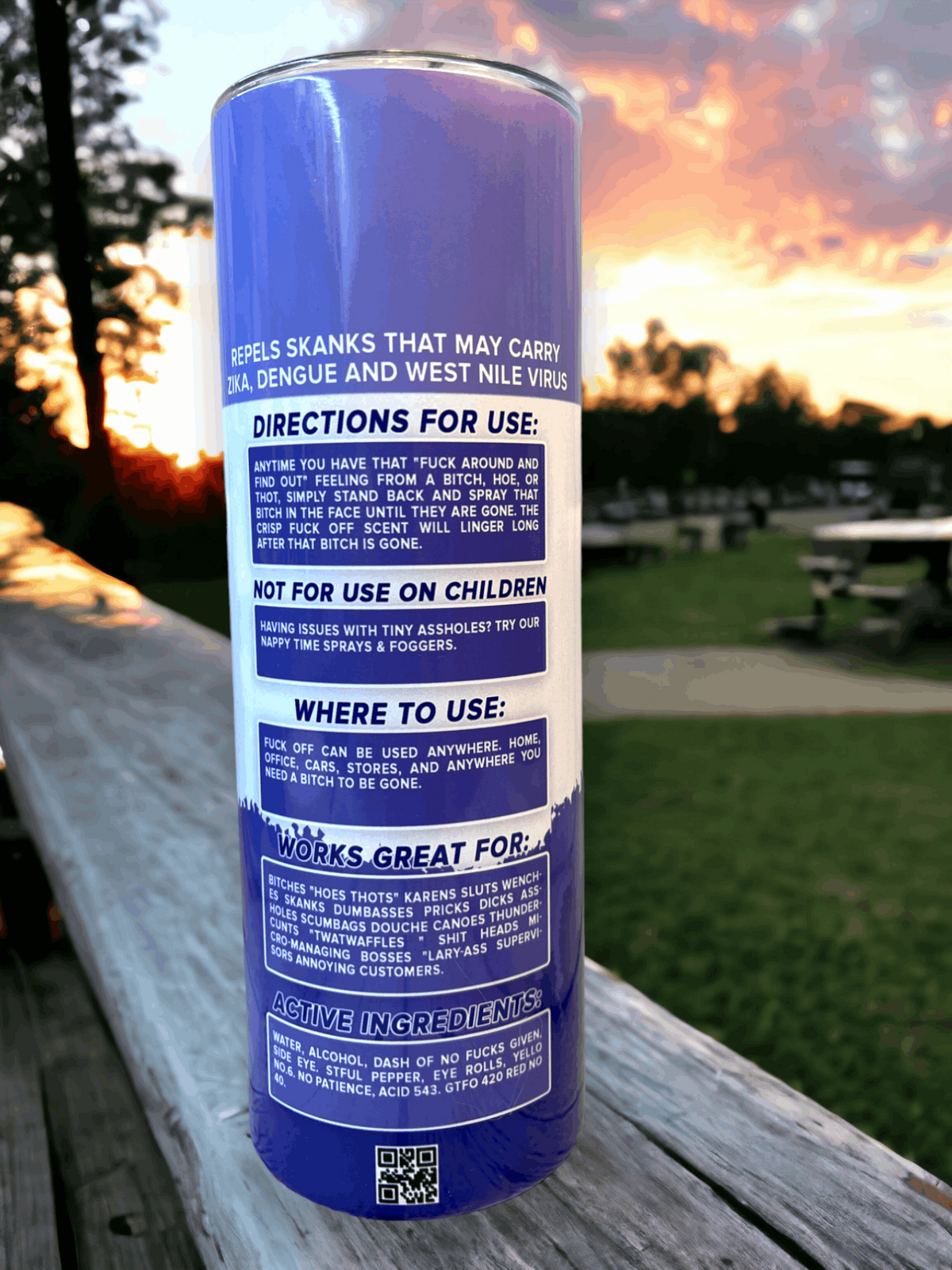 20 oz Fuck Off Purple Tumbler