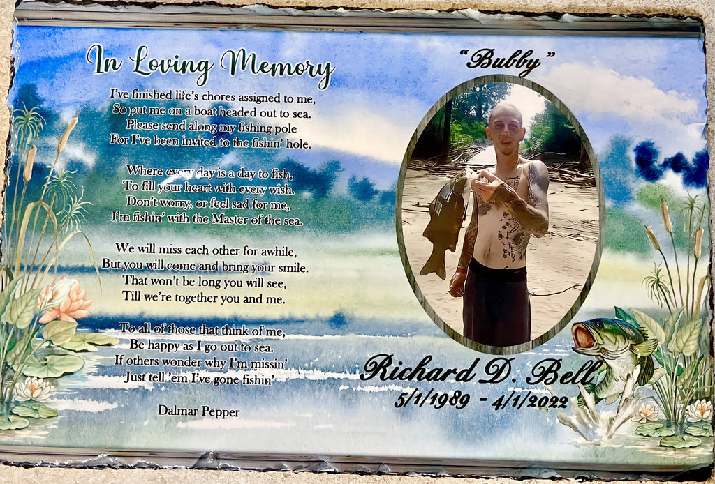 Photo of Personalized Memorial Photo Slate – 12 × 8 in