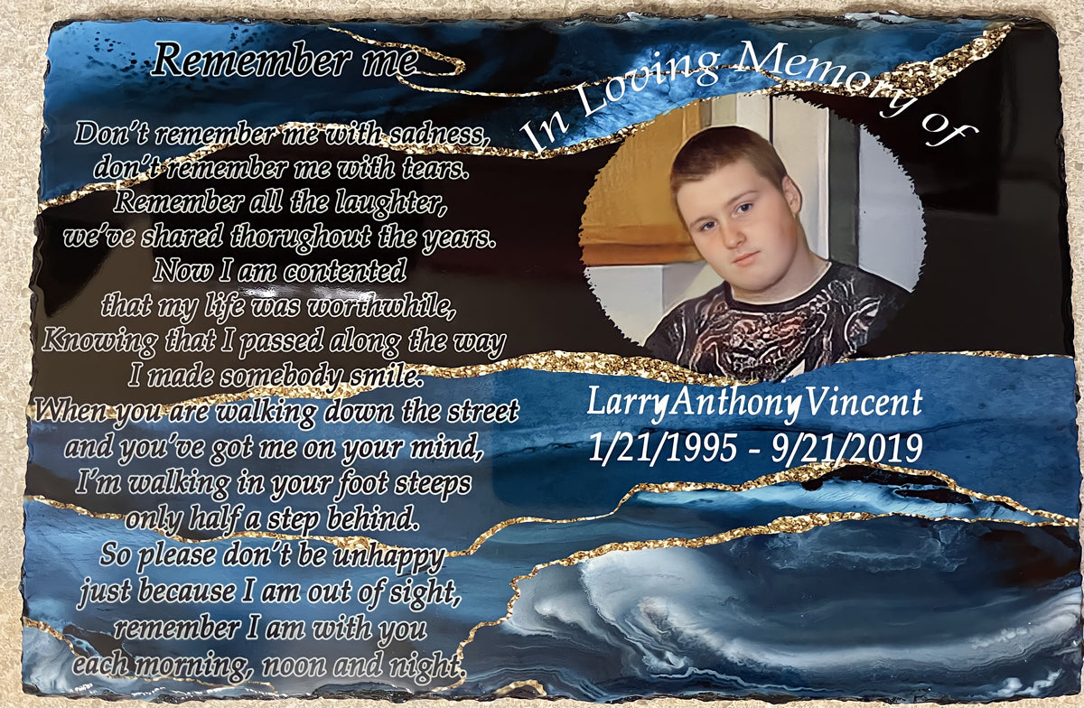 Photo of Personalized Memorial Photo Slate – 12 × 8 in