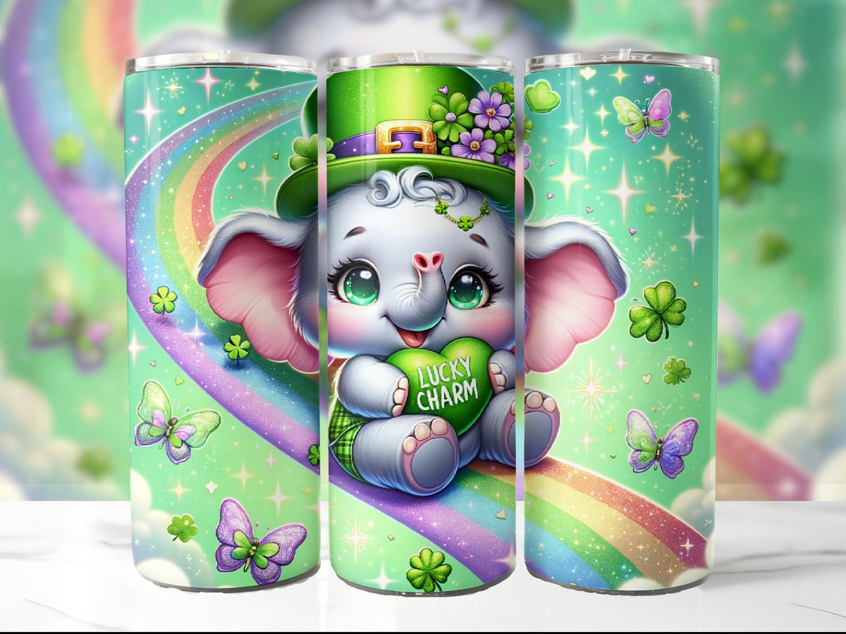 Baby Elephant Lucky Charm – 20 oz Tumbler