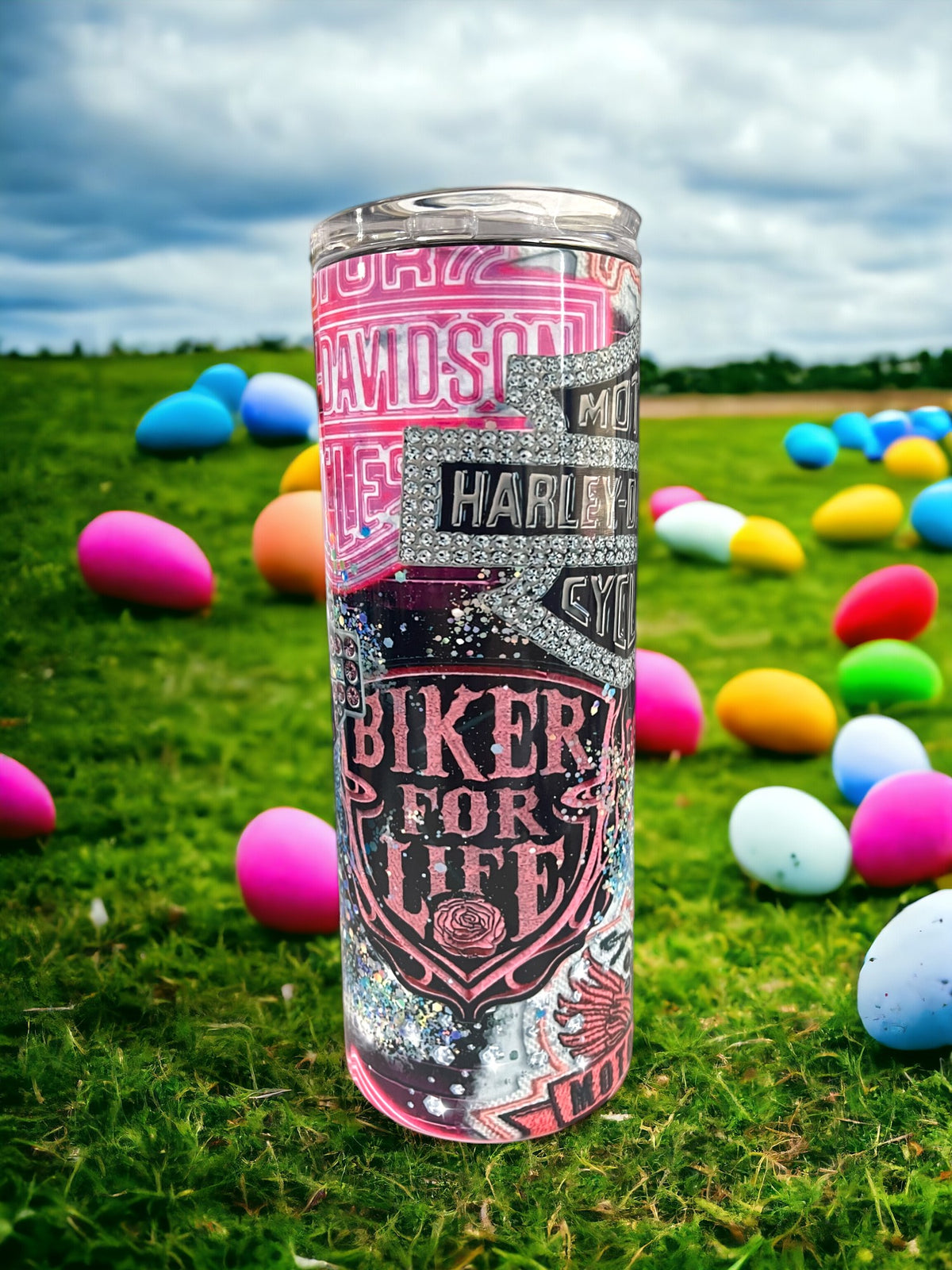 Harley Davidson Pink Bling – 20 oz Tumbler