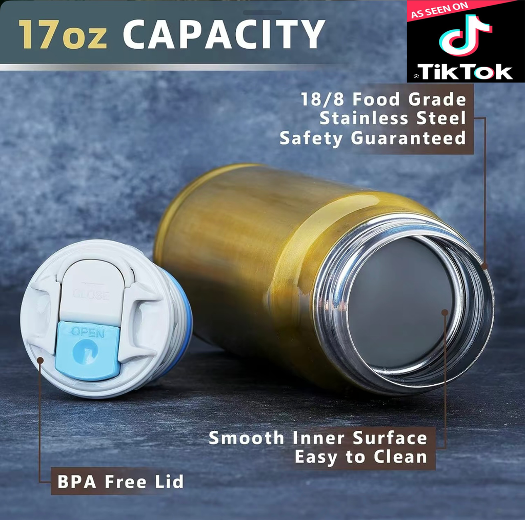 Photo of 32 oz Brass Finish Bullet Thermos