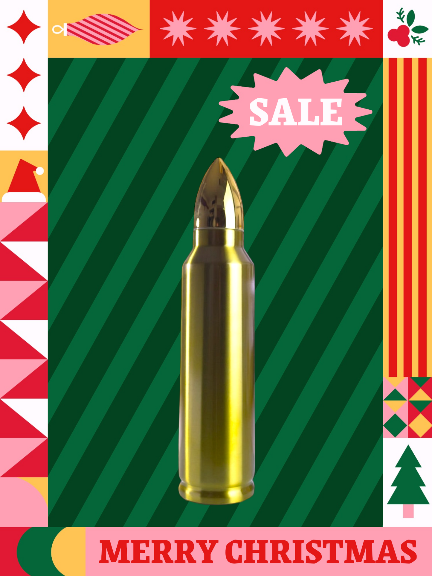 32 oz Brass Bullet Thermos