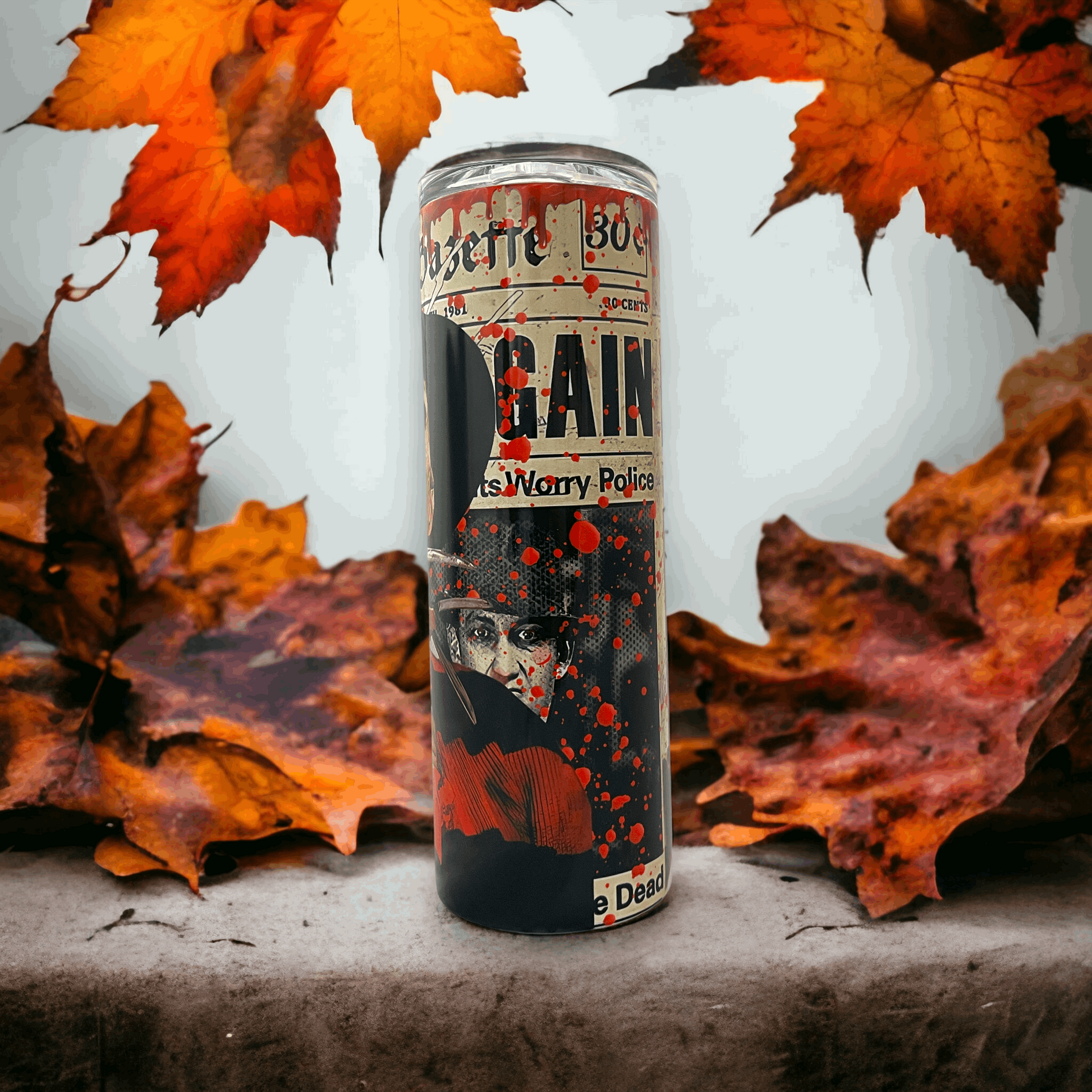20oz Tumbler, Freddy Krueger, Halloween, Scary