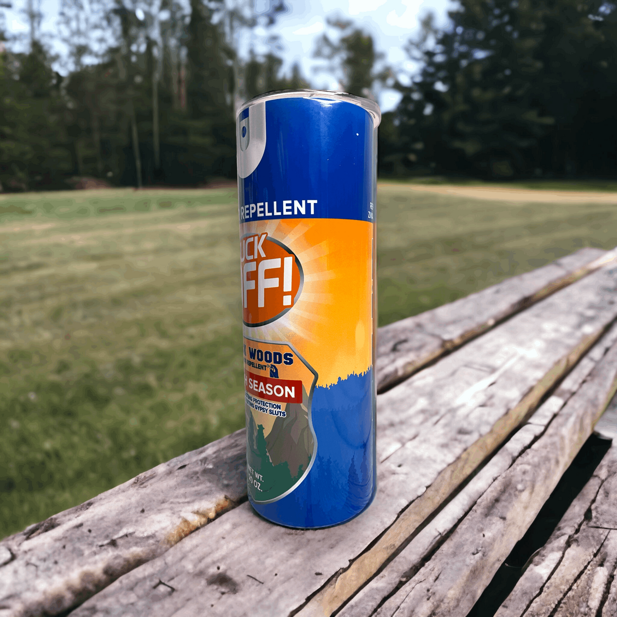 20 oz Heifer Repellent F-Off Blue Tumbler